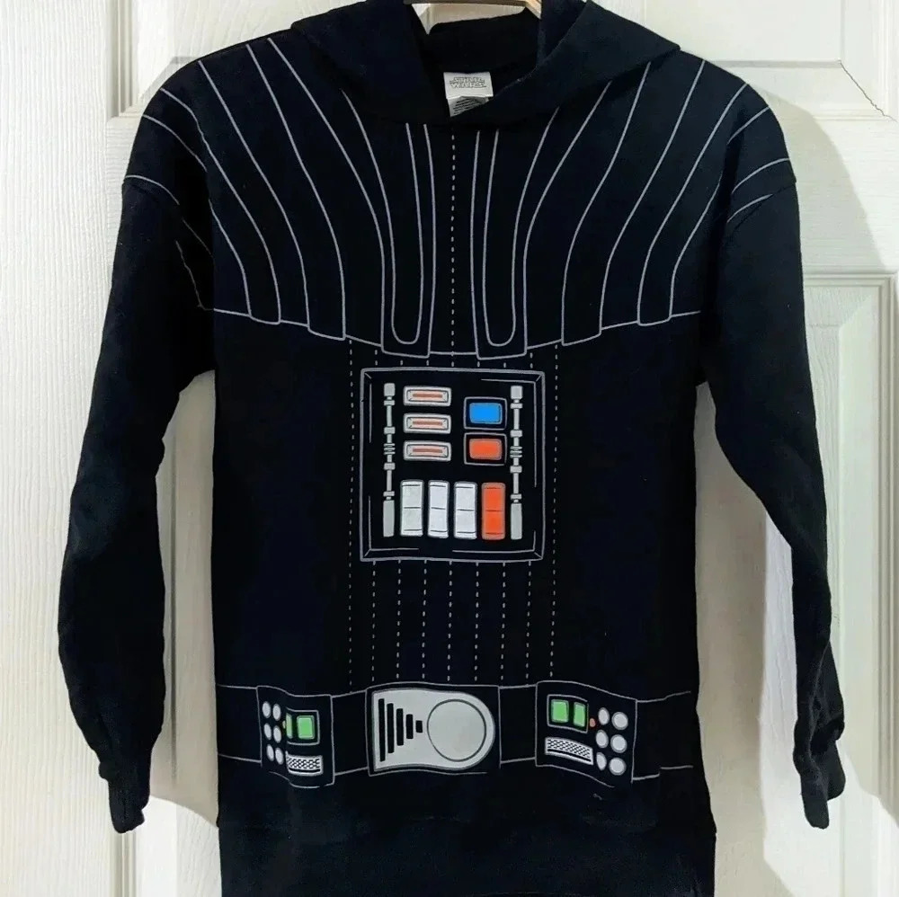 STAR WARS Mad Engine Darth Vader Full Zip Hoodie Mask Sweatshirt Y Large 10-12